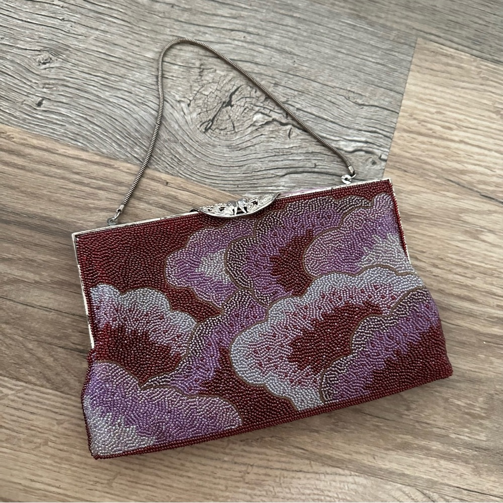 Vintage Lotte Beaded Sequin Clutch Chain Bag